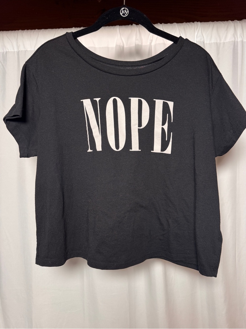 Torrid Relaxed Fit 0 Crop T-shirt Black NOPE